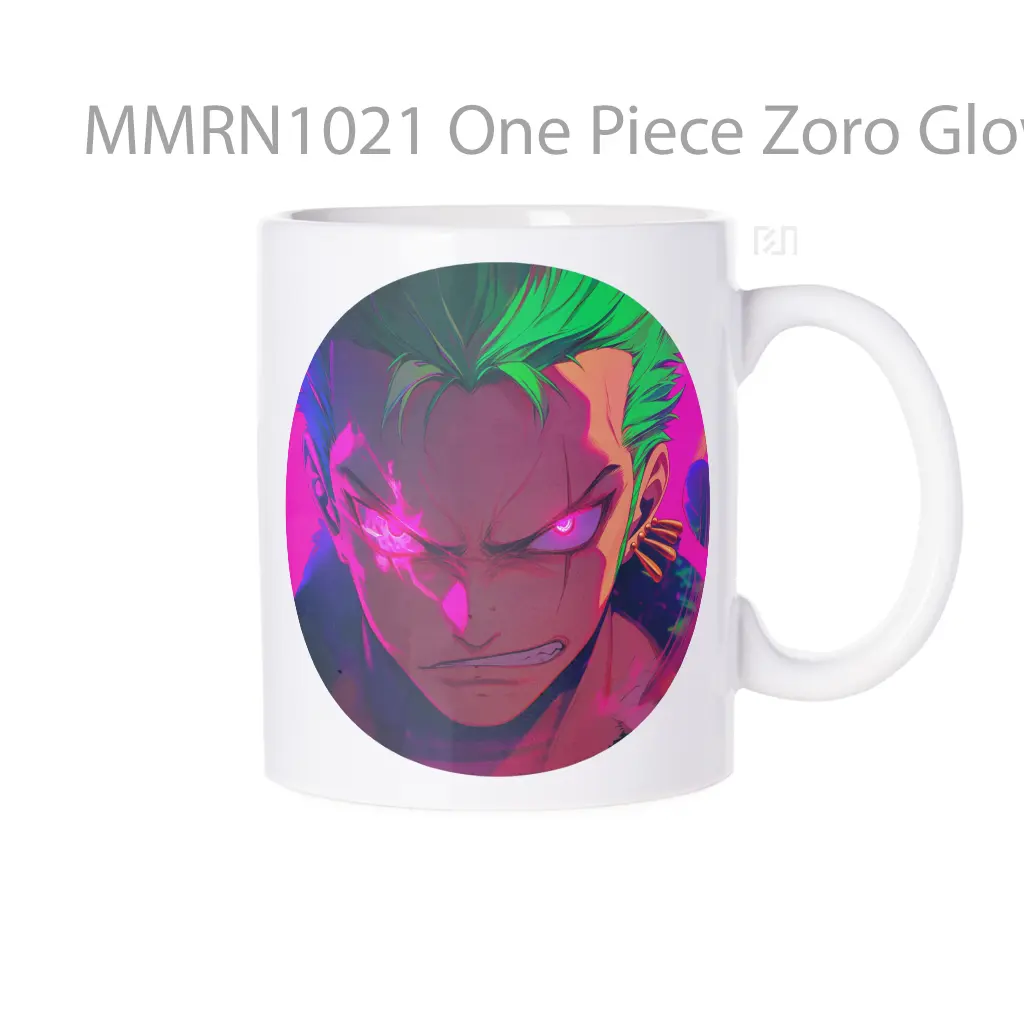 One Piece Zoro Glowing Pink Eyes Gelas Keramik Mug