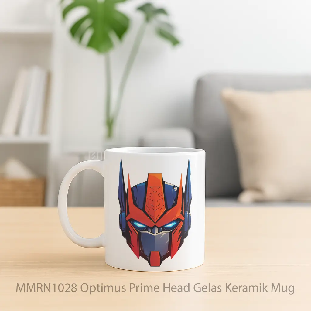 Optimus Prime Head Gelas Keramik Mug - Sudut 2