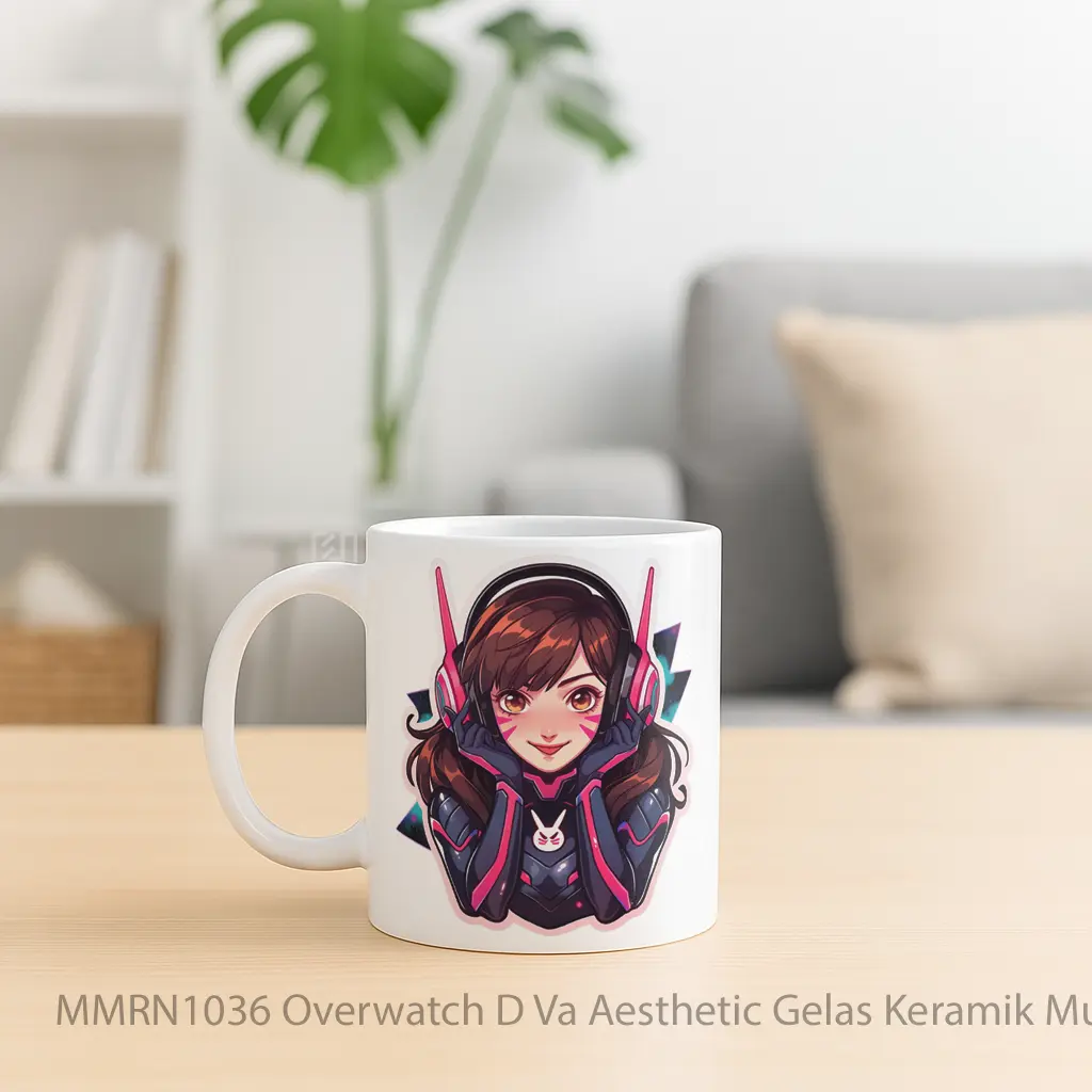 Overwatch D Va Aesthetic Gelas Keramik Mug - Sudut 2