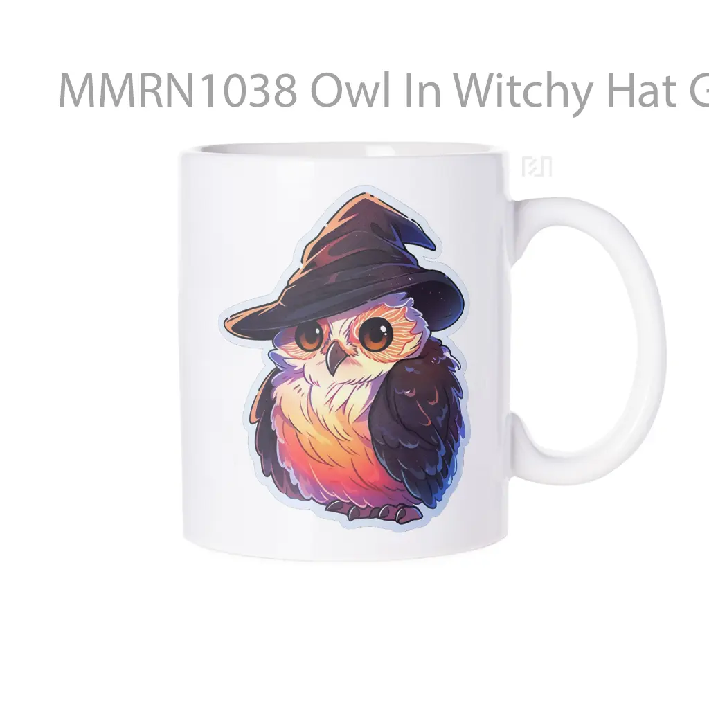 Owl In Witchy Hat Gelas Keramik Mug