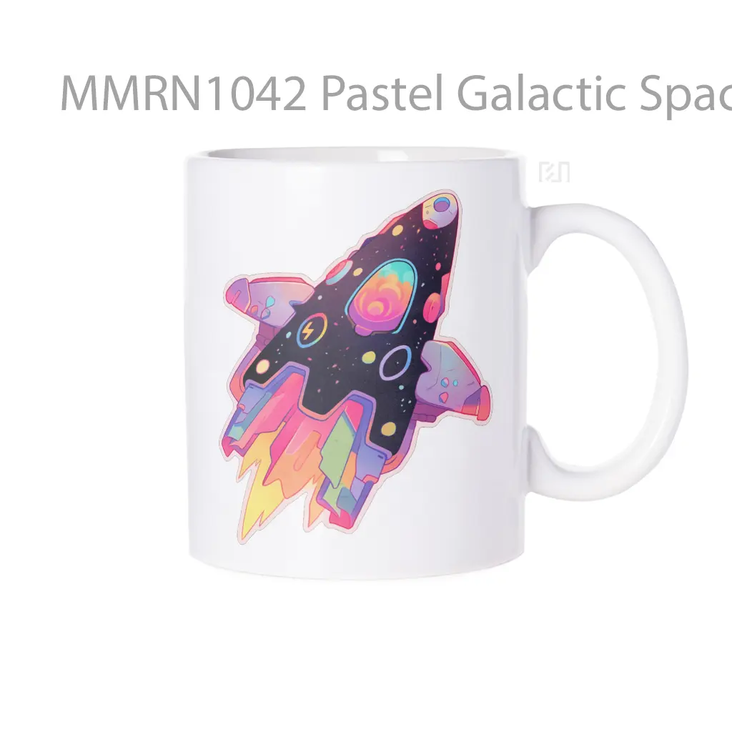 Pastel Galactic Spaceship Gelas Keramik Mug