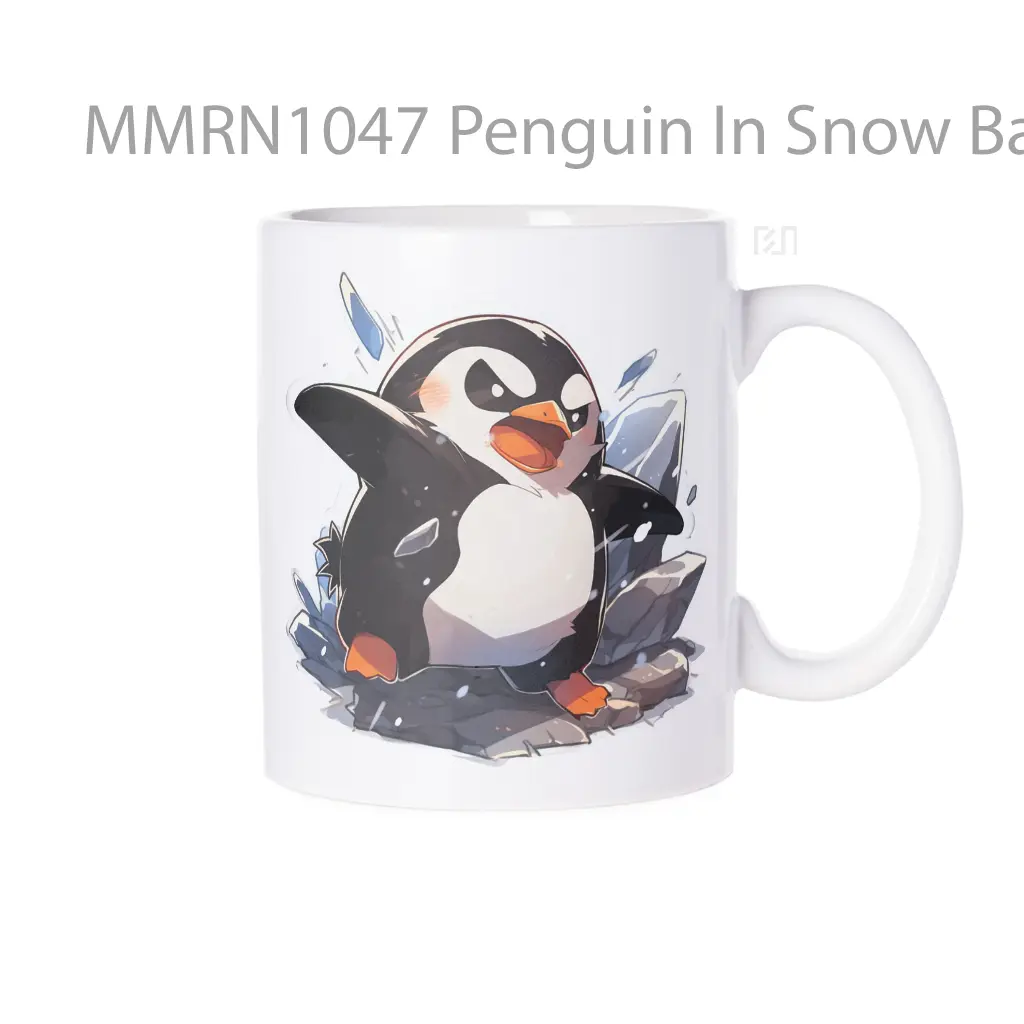 Penguin In Snow Battles Gelas Keramik Mug