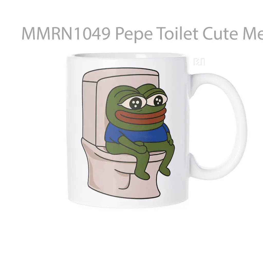 Pepe Toilet Cute Meme Gelas Keramik Mug