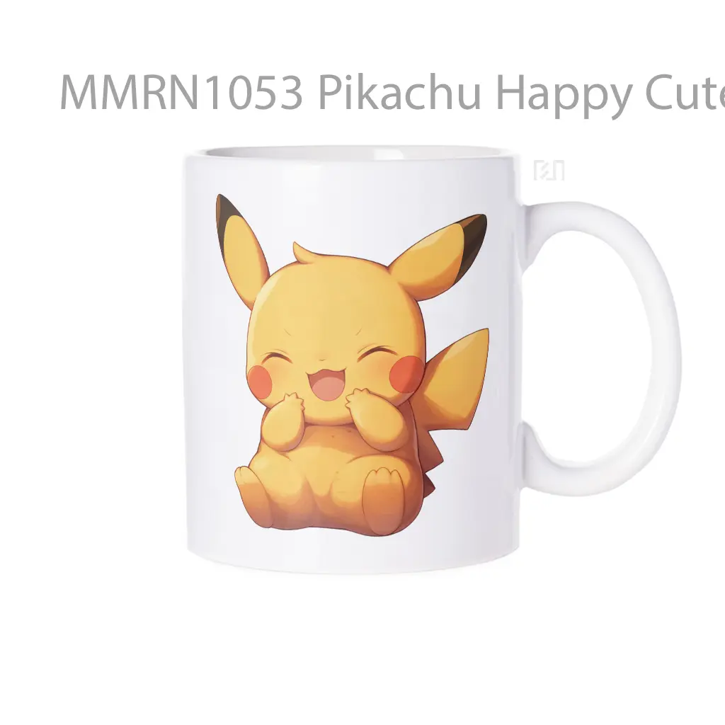Pikachu Happy Cute Gelas Keramik Mug