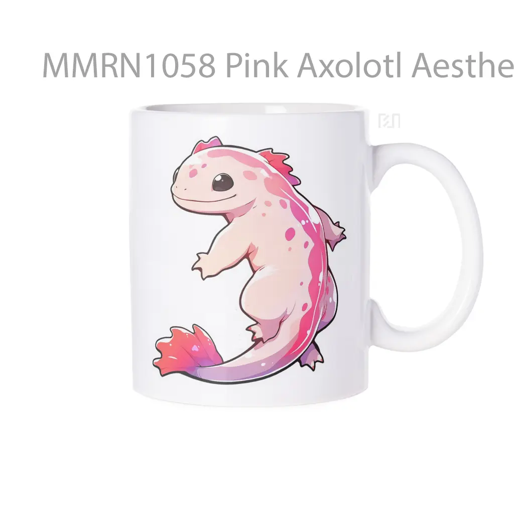Pink Axolotl Aesthetic Gelas Keramik Mug