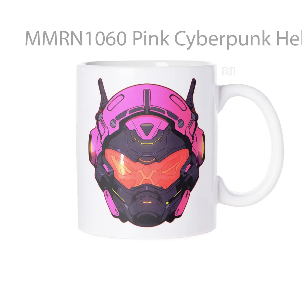 Pink Cyberpunk Helmet Gelas Keramik Mug