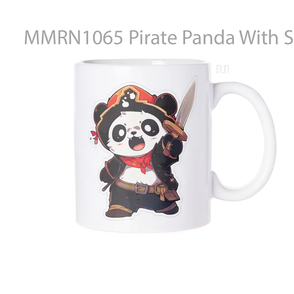 Pirate Panda With Sword Gelas Keramik Mug