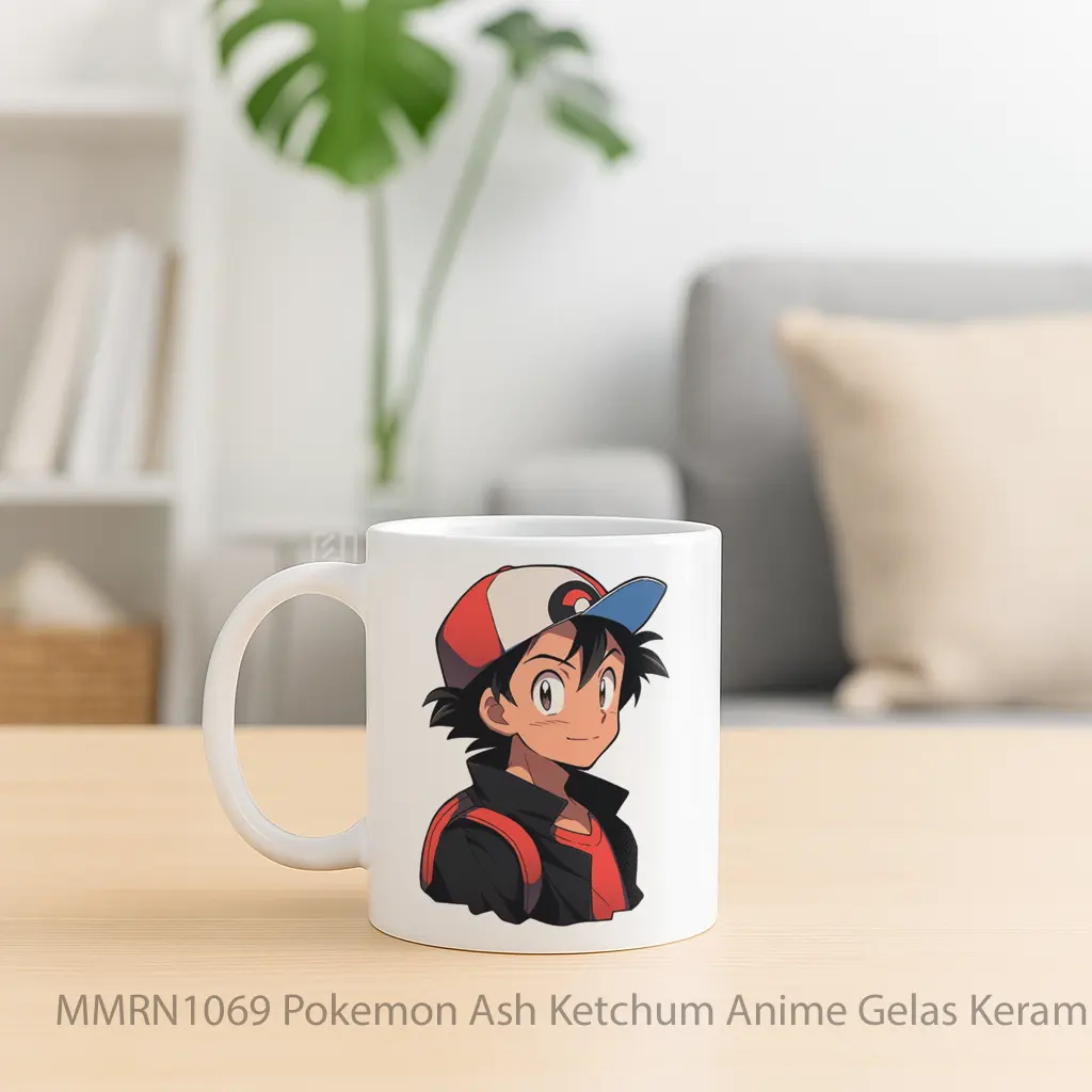 Pokemon Ash Ketchum Anime Gelas Keramik Mug - Sudut 2