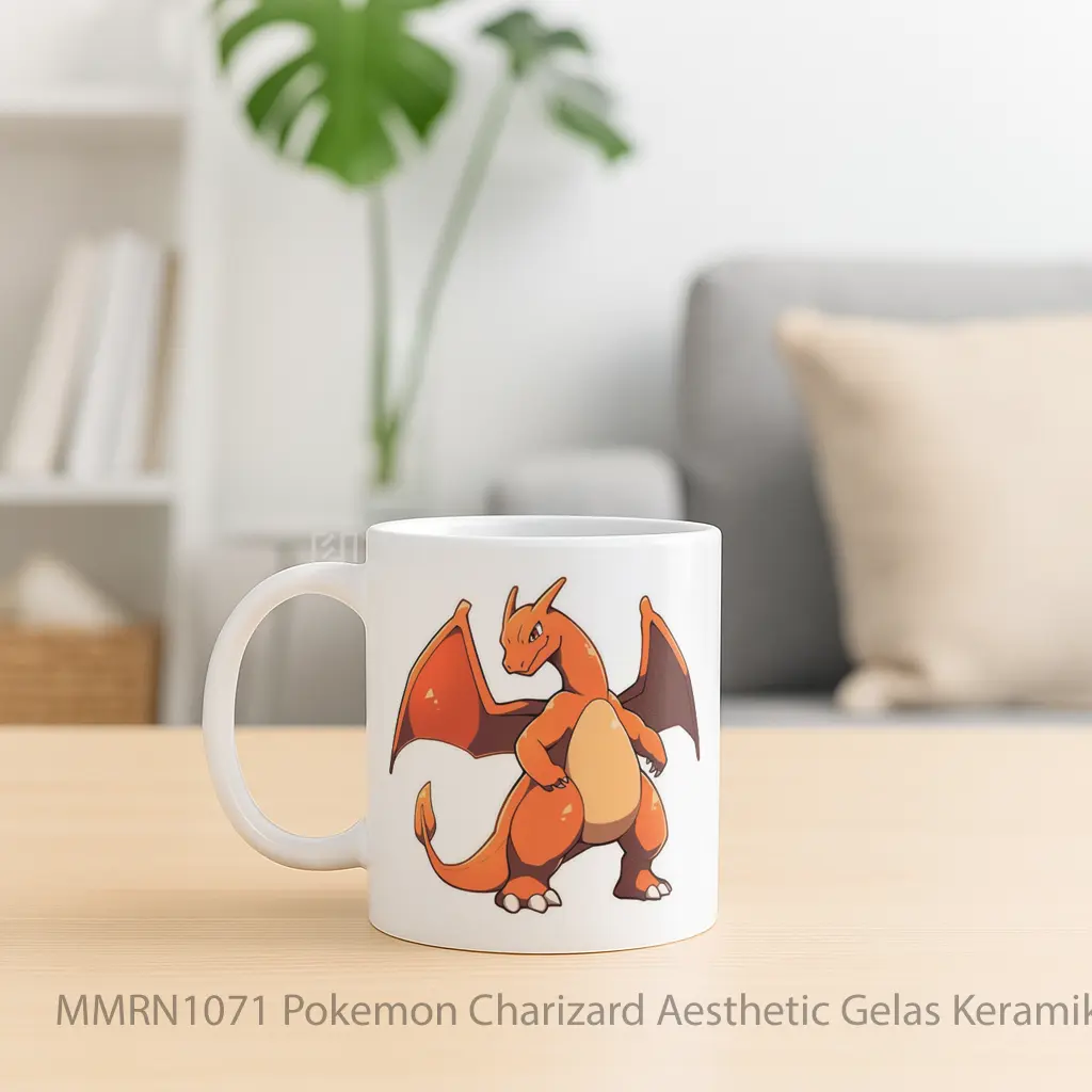 Pokemon Charizard Aesthetic Gelas Keramik Mug - Sudut 2