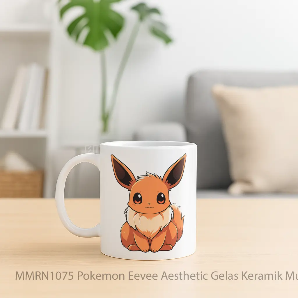 Pokemon Eevee Aesthetic Gelas Keramik Mug - Sudut 2