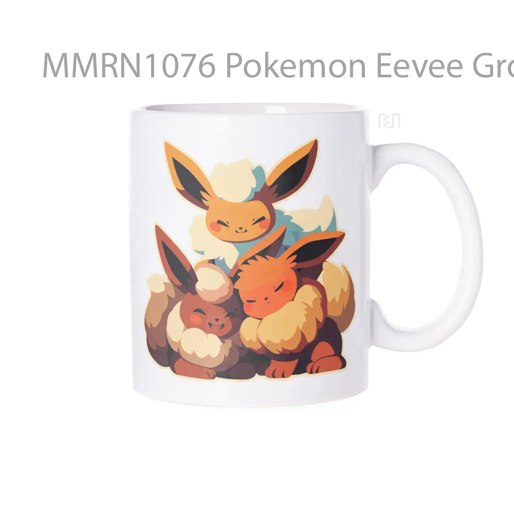 Pokemon Eevee Group Gelas Keramik Mug