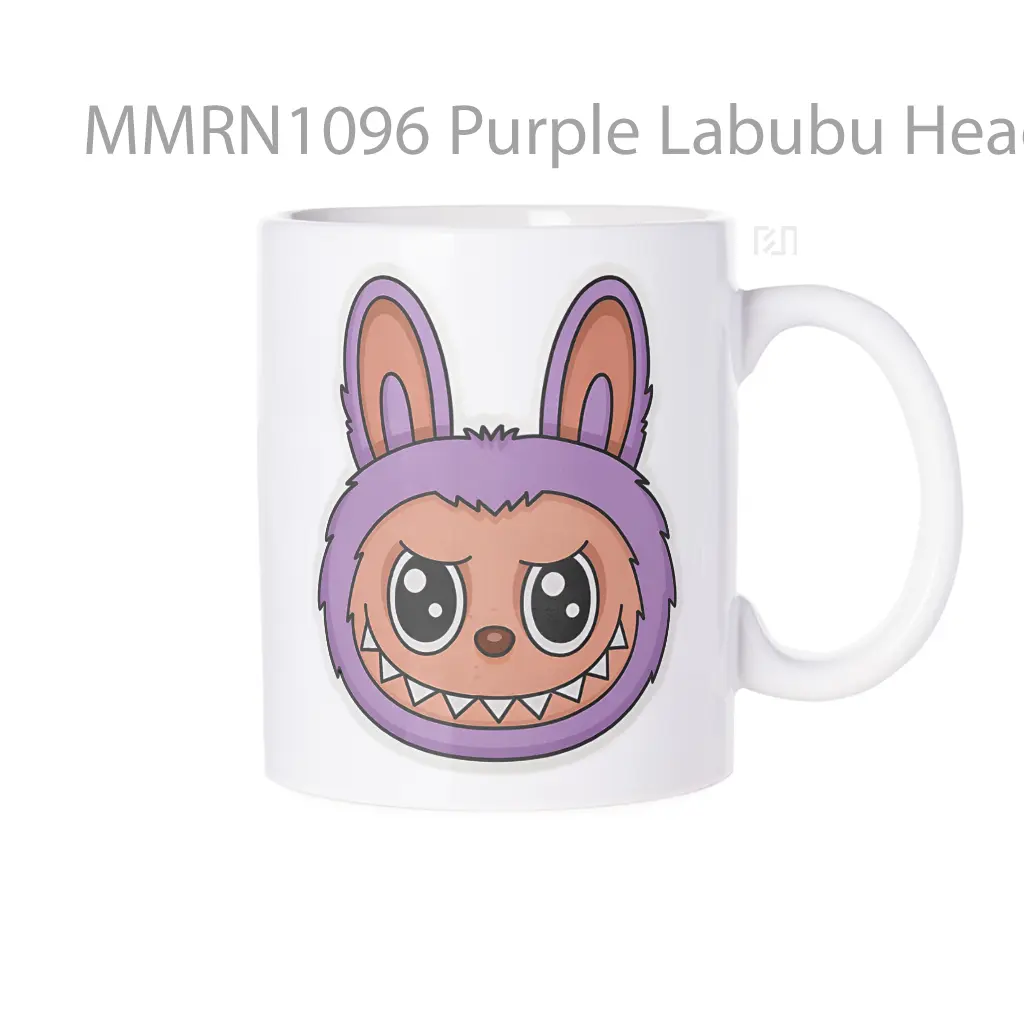 Purple Labubu Head Gelas Keramik Mug