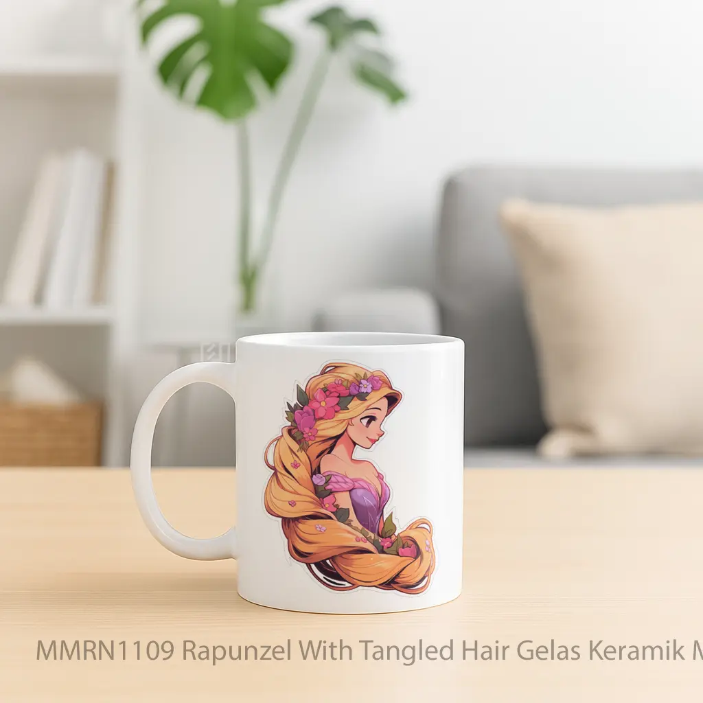 Rapunzel With Tangled Hair Gelas Keramik Mug - Sudut 2