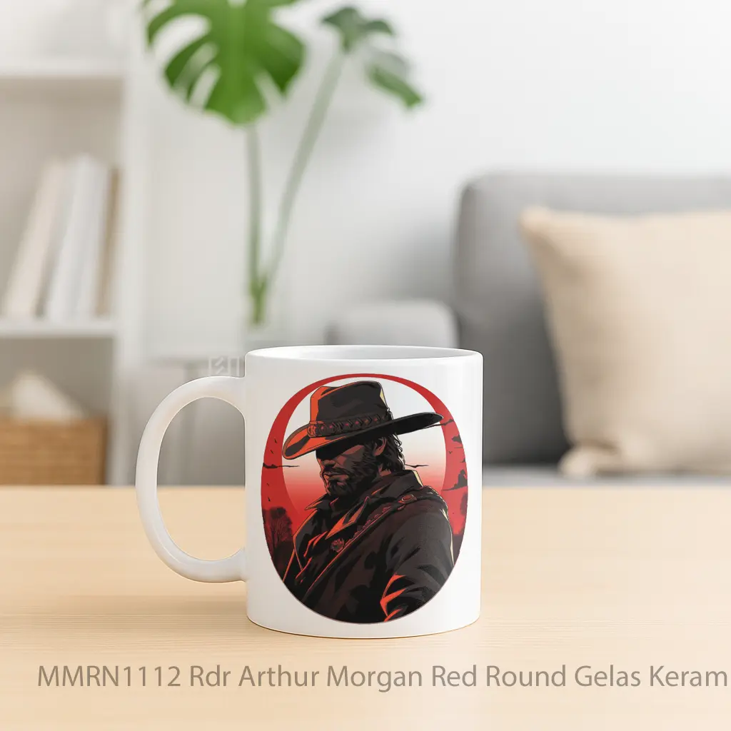 Rdr Arthur Morgan Red Round Gelas Keramik Mug - Sudut 2