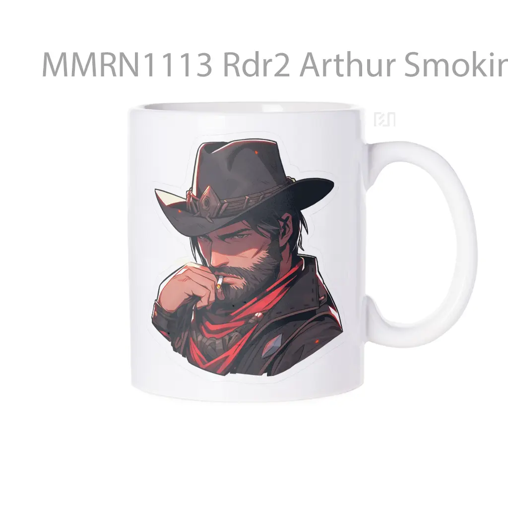 Rdr2 Arthur Smoking Gelas Keramik Mug