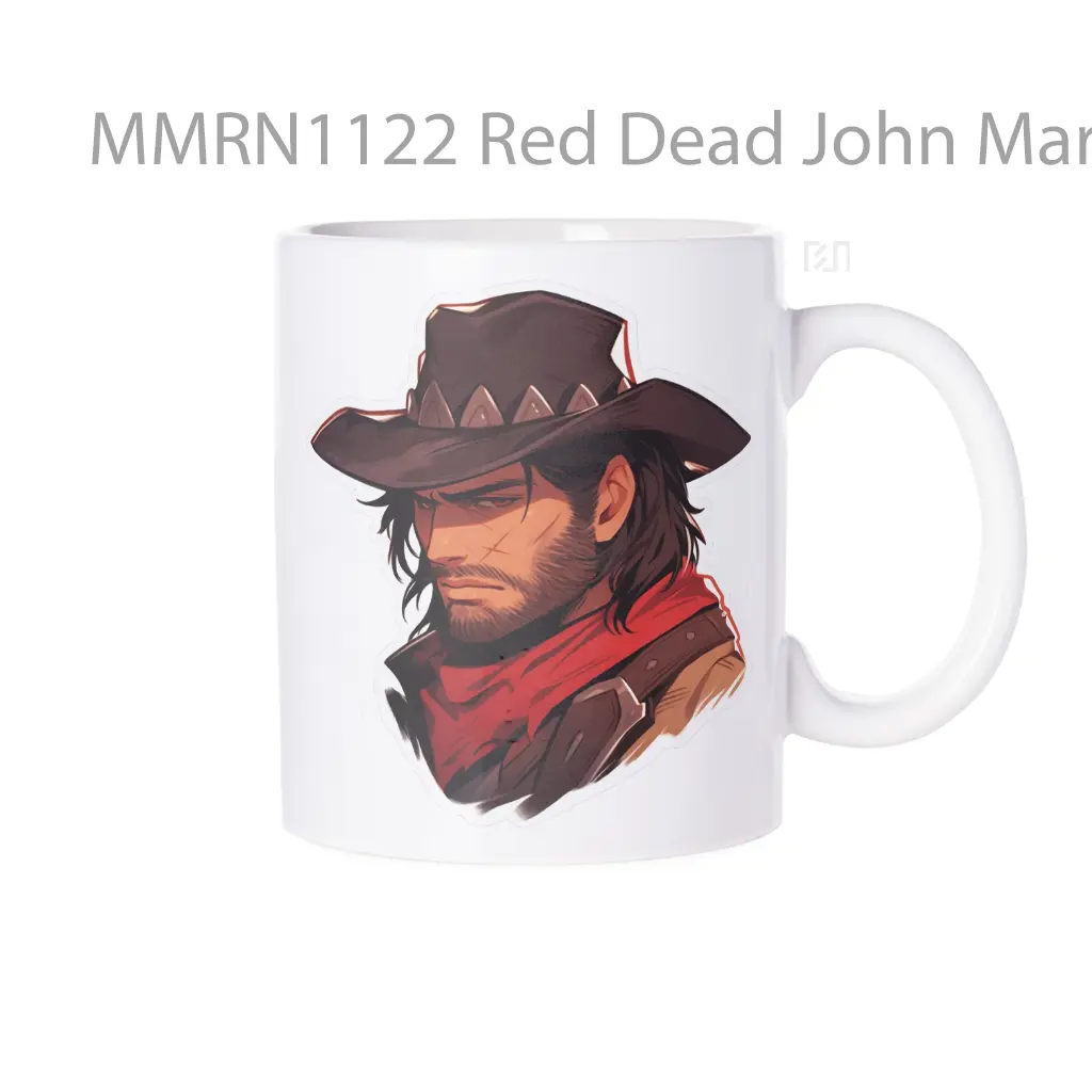 Red Dead John Marston Drawn Gelas Keramik Mug