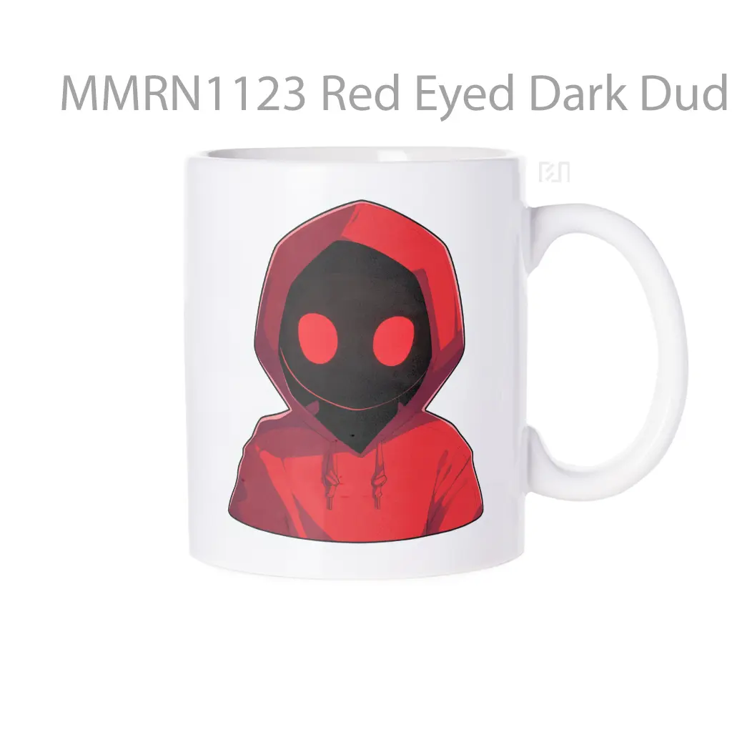 Red Eyed Dark Dude In A Hoodie Gelas Keramik Mug