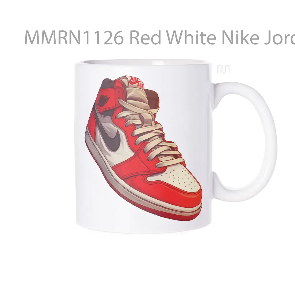 Red White Nike Jordan Sneaker Gelas Keramik Mug