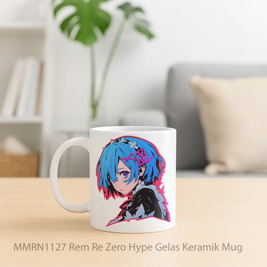 Rem Re Zero Hype Gelas Keramik Mug - Sudut 2