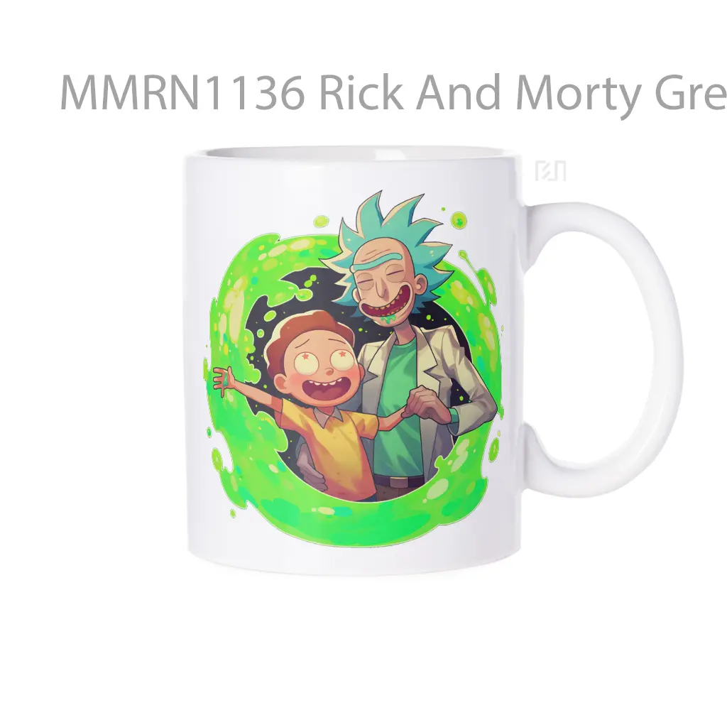 Rick And Morty Green Portal Cool Gelas Keramik Mug
