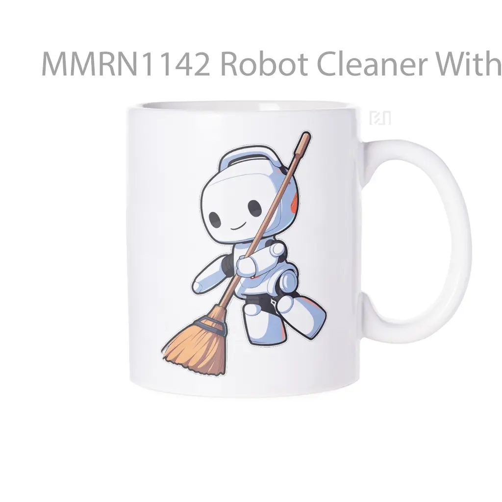 Robot Cleaner With Broom Gelas Keramik Mug