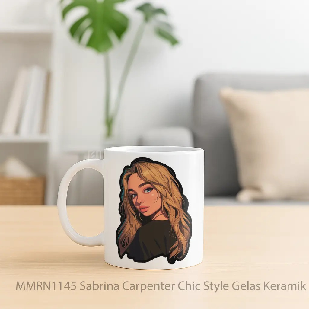 Sabrina Carpenter Chic Style Gelas Keramik Mug - Sudut 2
