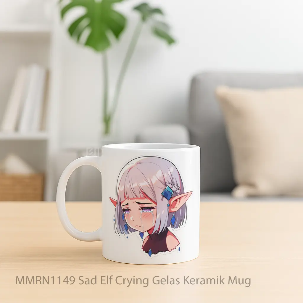 Sad Elf Crying Gelas Keramik Mug - Sudut 2