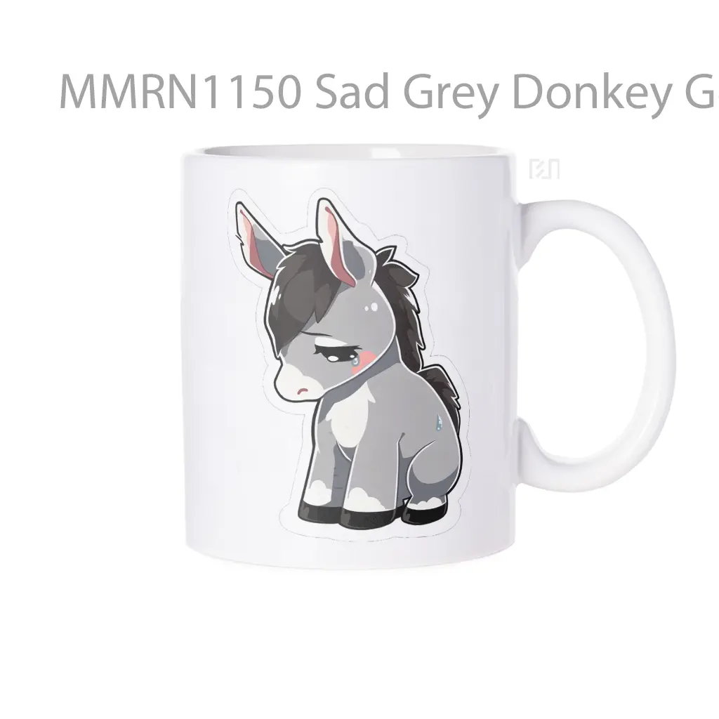 Sad Grey Donkey Gelas Keramik Mug
