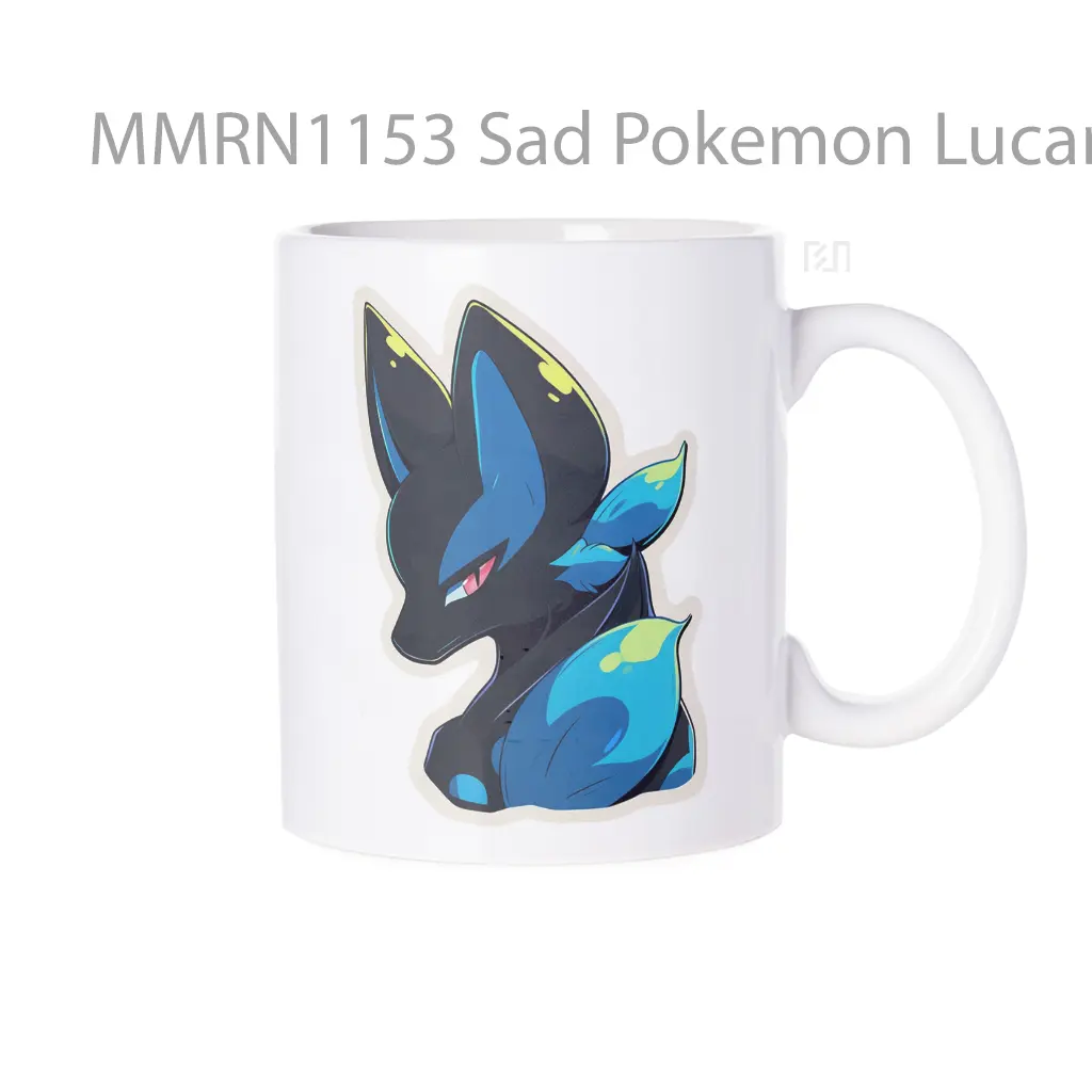 Sad Pokemon Lucario Gelas Keramik Mug