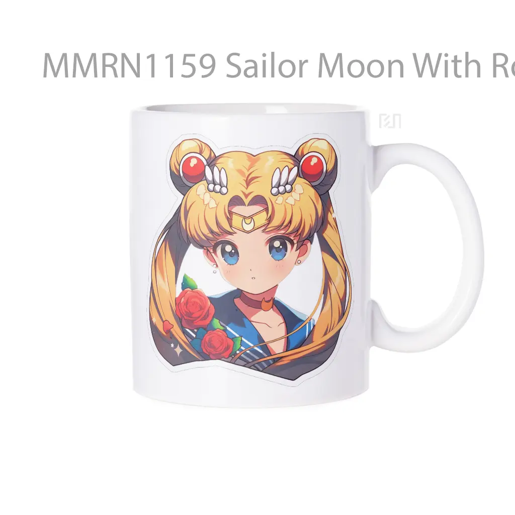 Sailor Moon With Roses Anime Gelas Keramik Mug