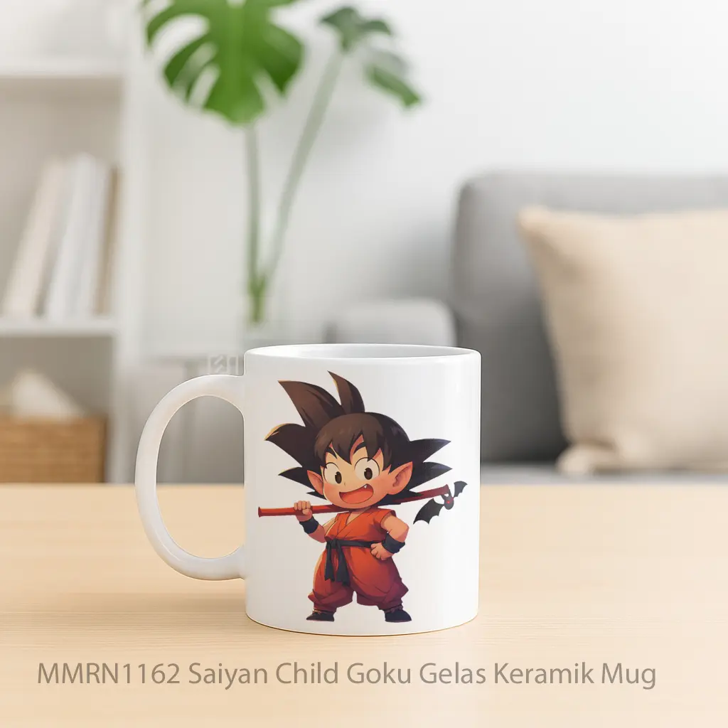 Saiyan Child Goku Gelas Keramik Mug - Sudut 2