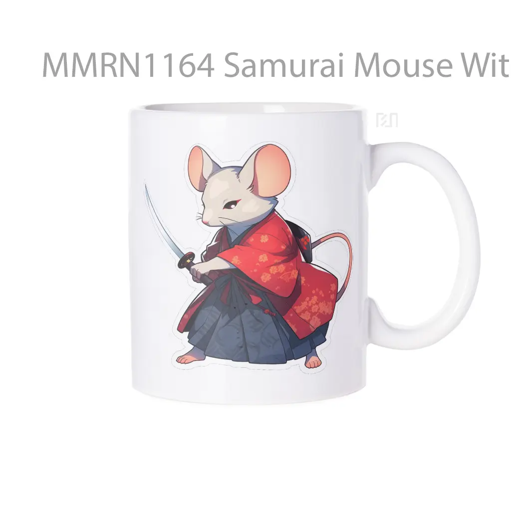 Samurai Mouse With Sword Gelas Keramik Mug