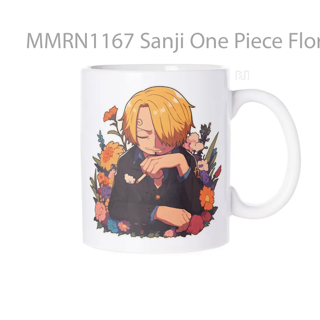 Sanji One Piece Floral Gelas Keramik Mug
