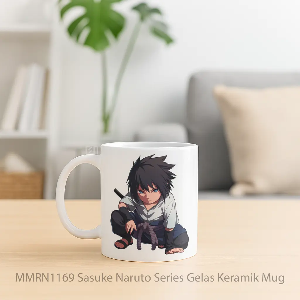 Sasuke Naruto Series Gelas Keramik Mug - Sudut 2