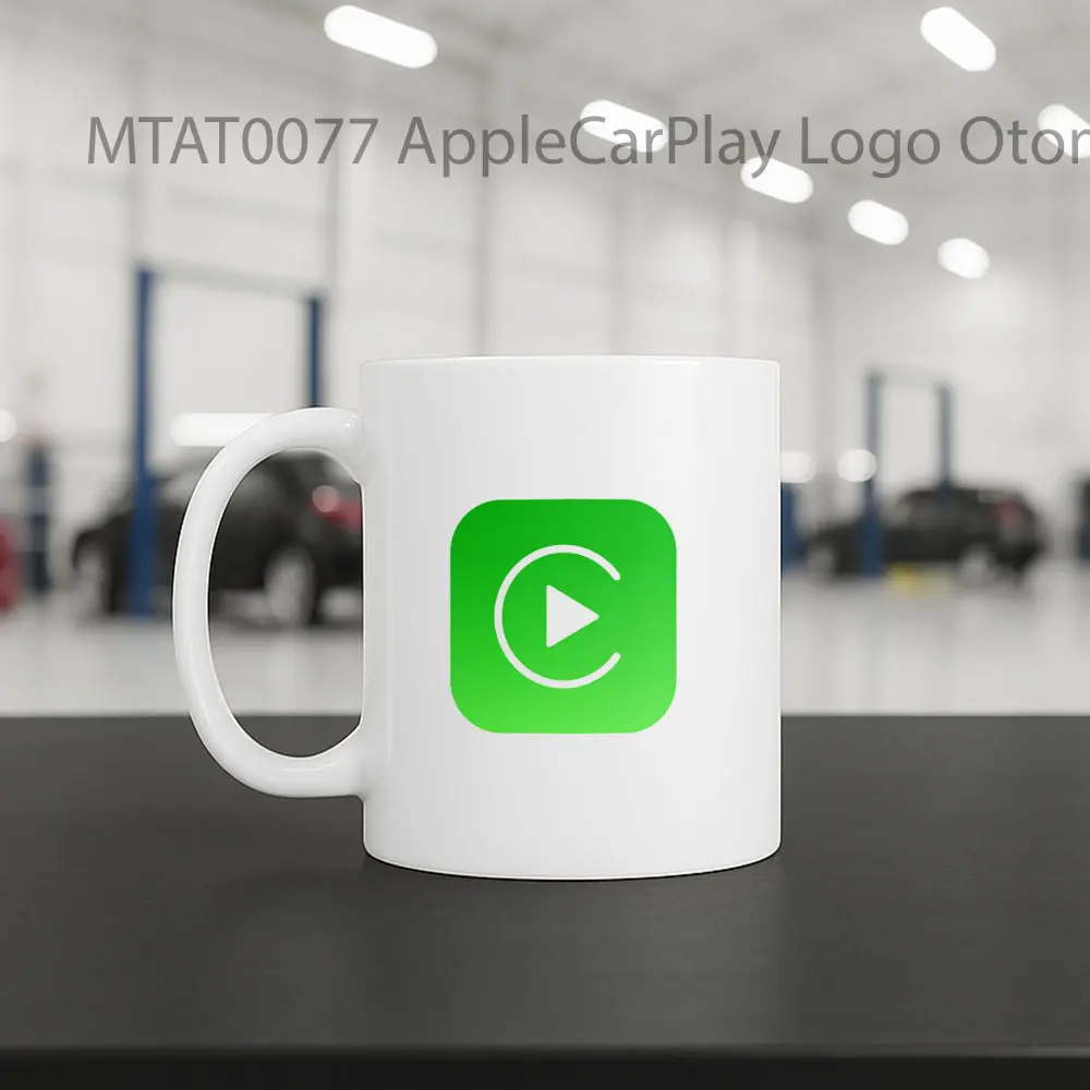 AppleCarPlay Logo Otomotif Mug - Sudut 2