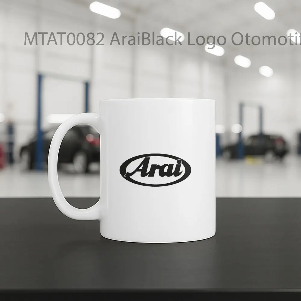 AraiBlack Logo Otomotif Mug - Sudut 2