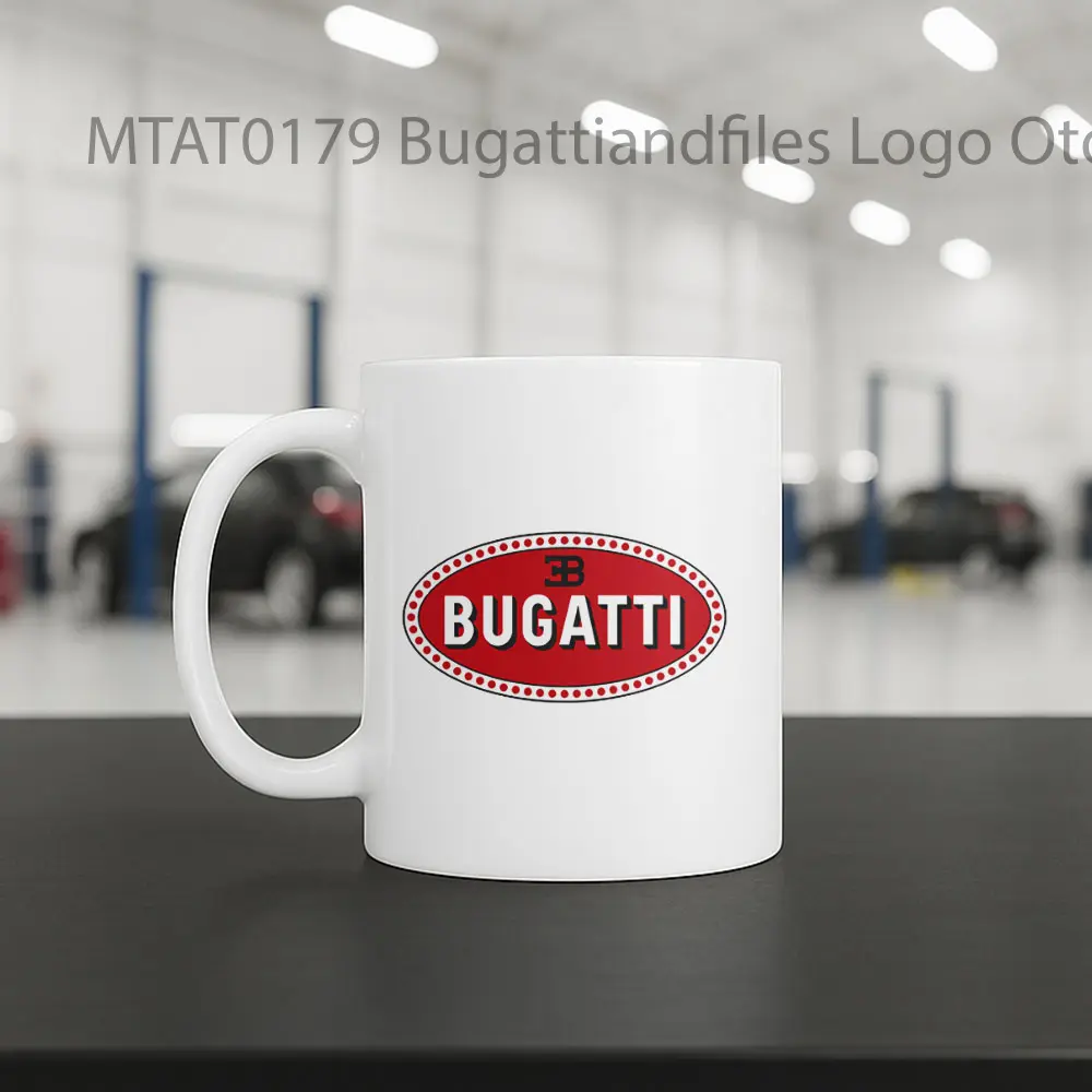 Bugattiandfiles Logo Otomotif Mug - Sudut 2