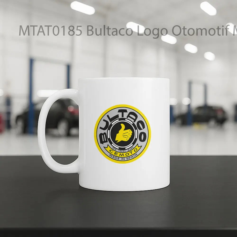 Bultaco Logo Otomotif Mug - Sudut 2