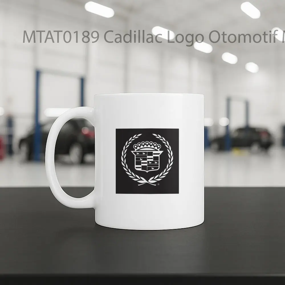 Cadillac Logo Otomotif Mug - Sudut 2
