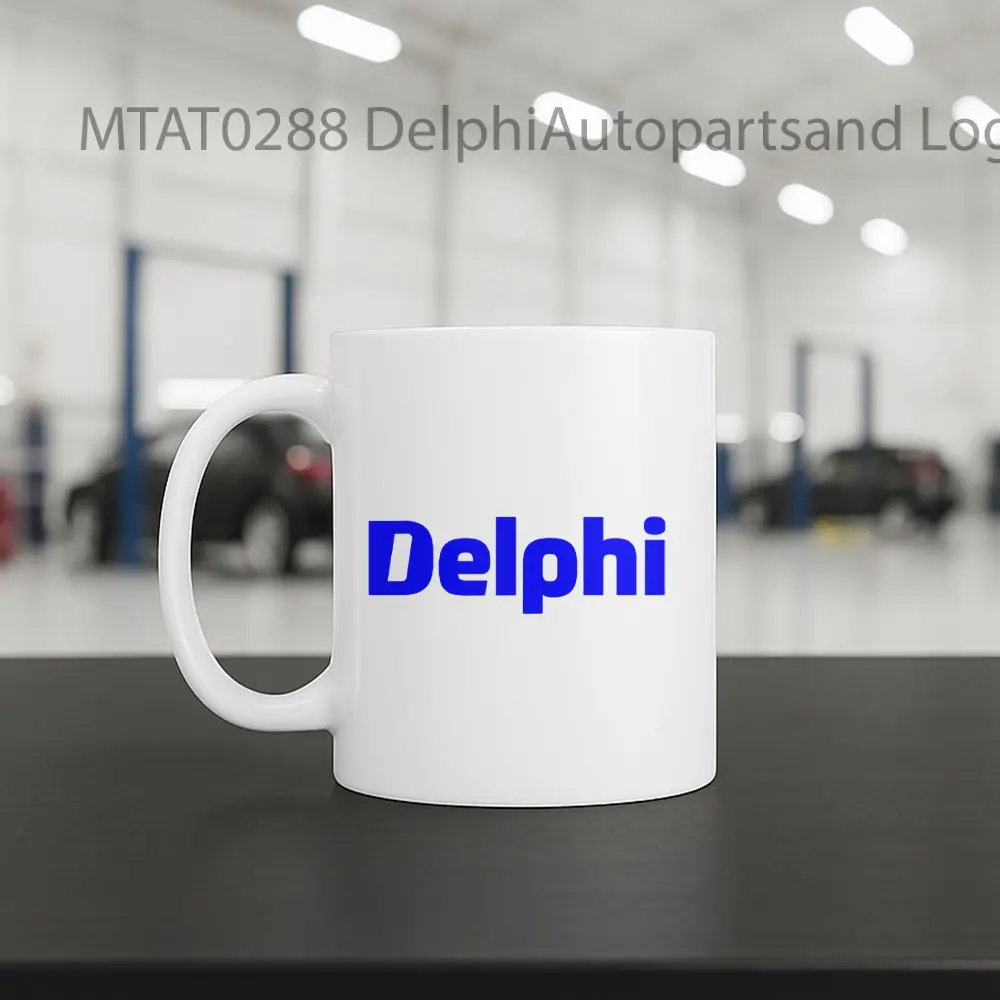DelphiAutopartsand Logo Otomotif Mug - Sudut 2