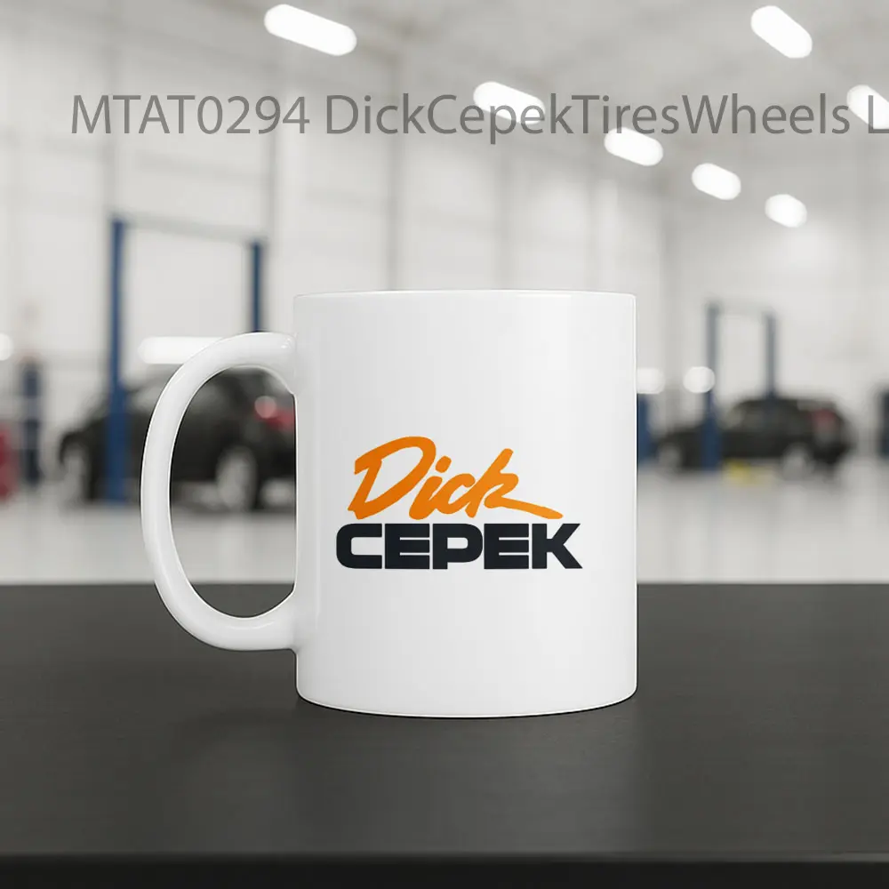 DickCepekTiresWheels Logo Otomotif Mug - Sudut 2