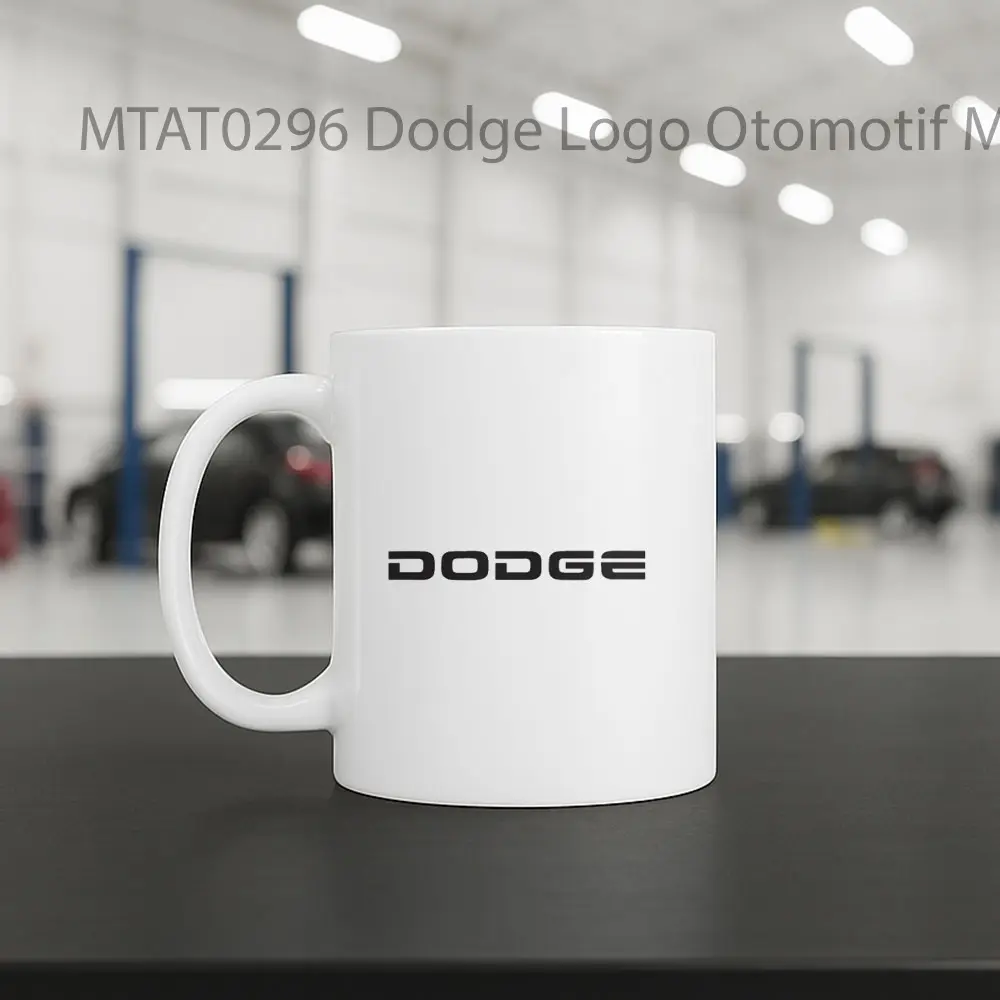 Dodge Logo Otomotif Mug - Sudut 2
