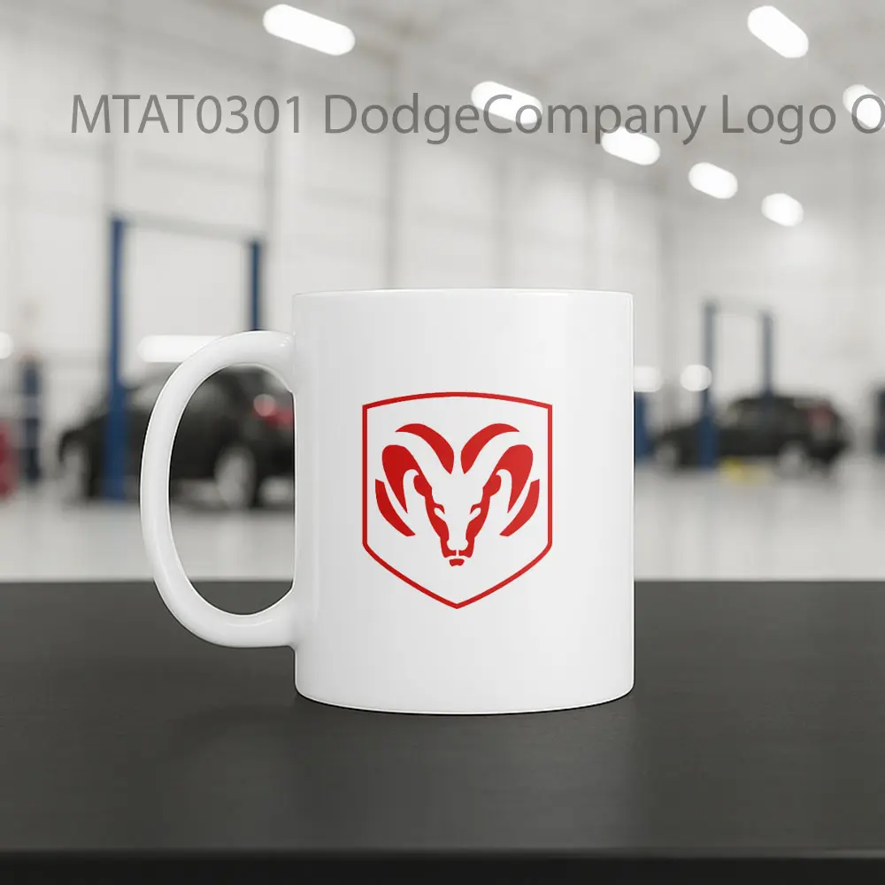 DodgeCompany Logo Otomotif Mug - Sudut 2