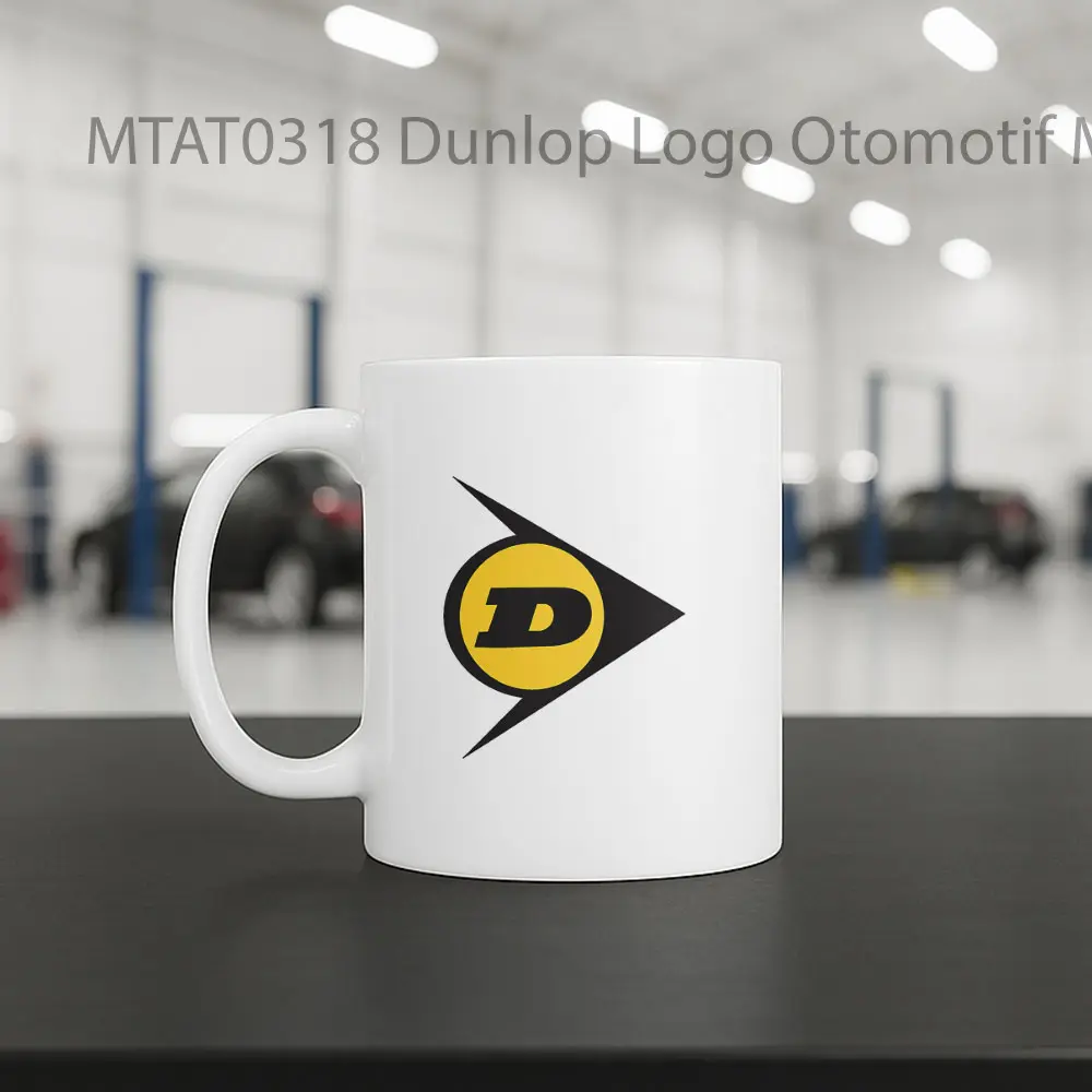 Dunlop Logo Otomotif Mug - Sudut 2