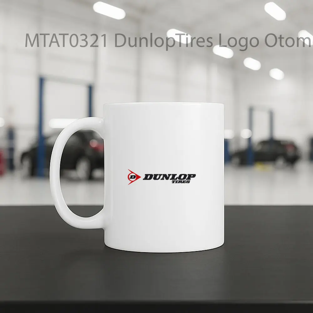 DunlopTires Logo Otomotif Mug - Sudut 2