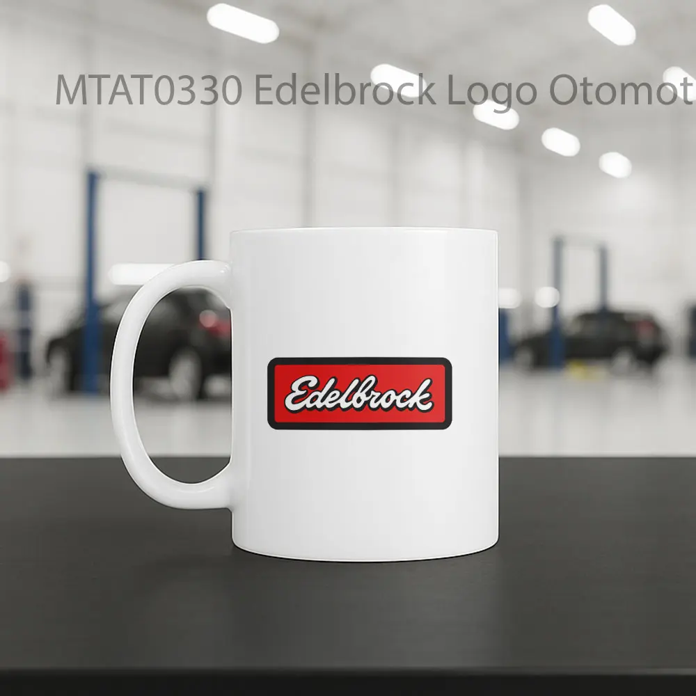 Edelbrock Logo Otomotif Mug - Sudut 2