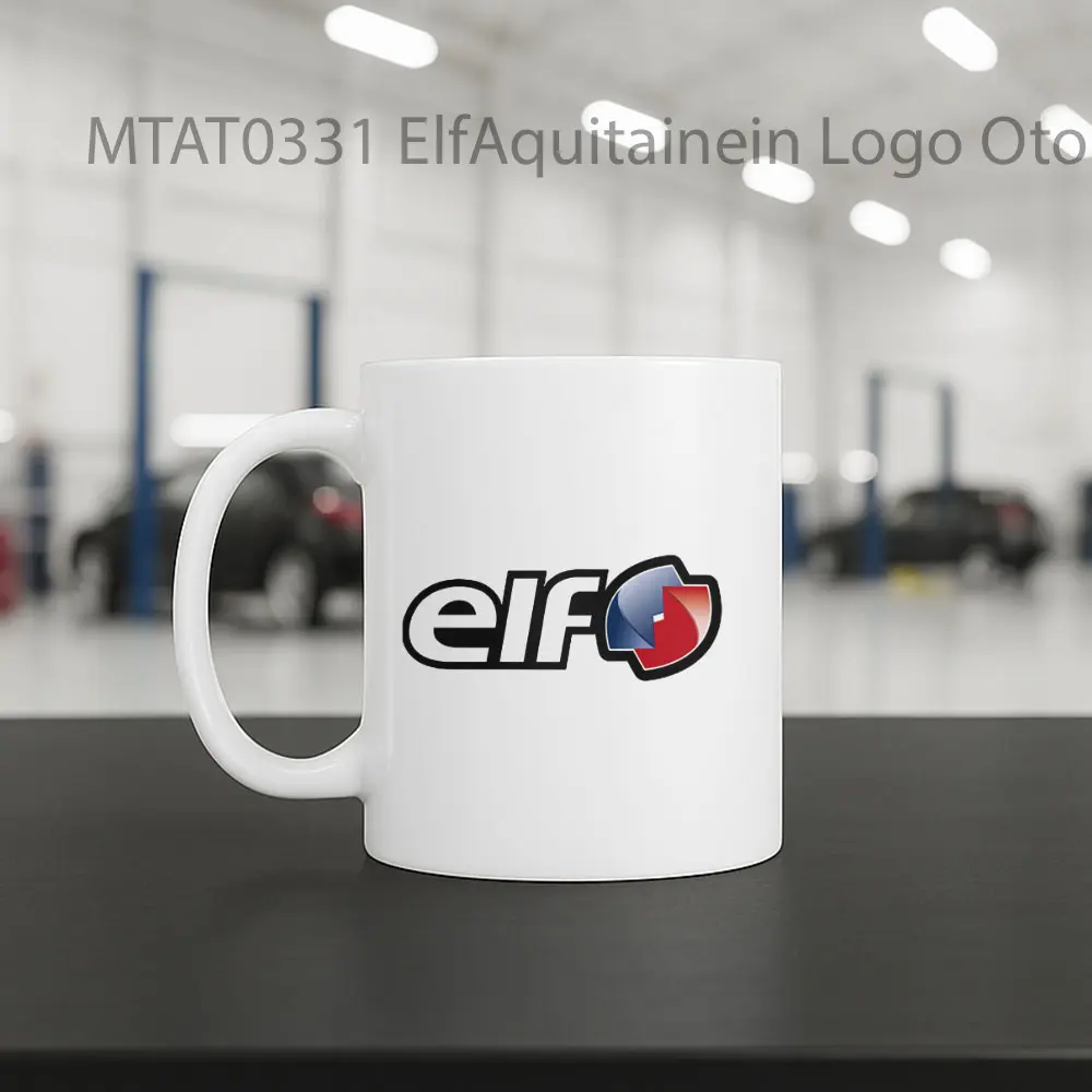 ElfAquitainein Logo Otomotif Mug - Sudut 2