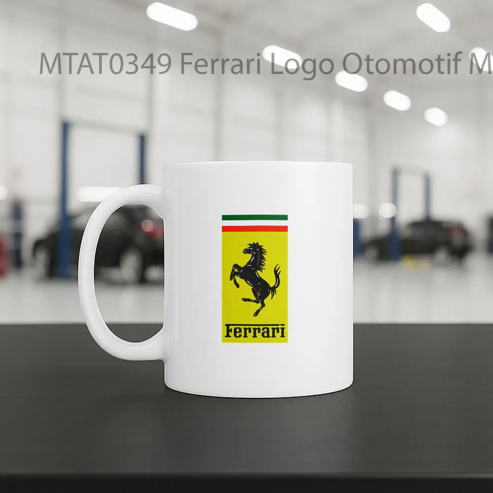 Ferrari Logo Otomotif Mug - Sudut 2