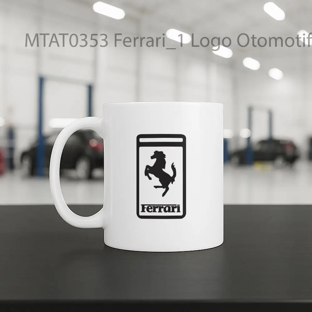 Ferrari_1 Logo Otomotif Mug - Sudut 2