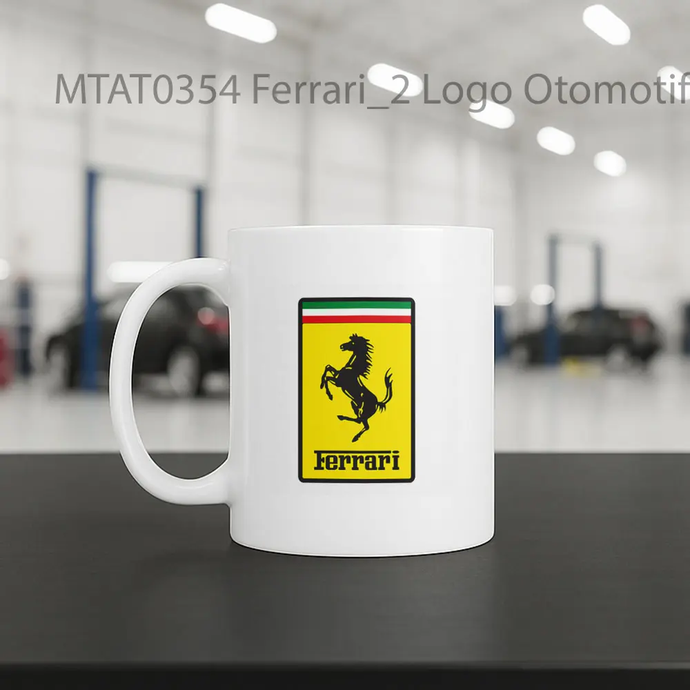 Ferrari_2 Logo Otomotif Mug - Sudut 2